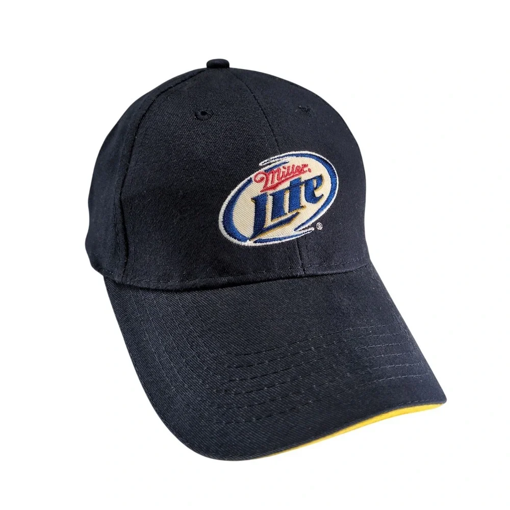 Miller Lite Baseball Cap Hat Navy Blue Embroidered Beer Logo Acme‎ Adjustable